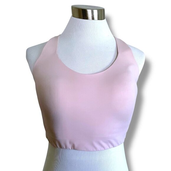 Athleta Advance Sports Bra Sz 36DD Nude Beige Wireless High Imapct Racerback - Picture 3 of 6